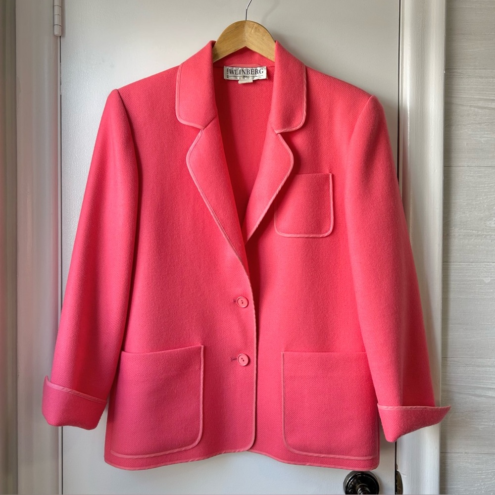 Vintage Weinberg Paris Wool Blazer Pink